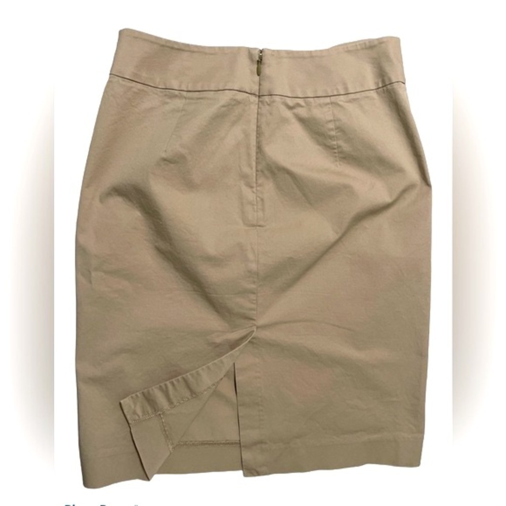 Michael Kors Women's Front Twist Khaki Pencil Skirt Petite - Picture 2 of 4